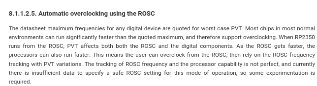 Datasheet Automatic Overclocking